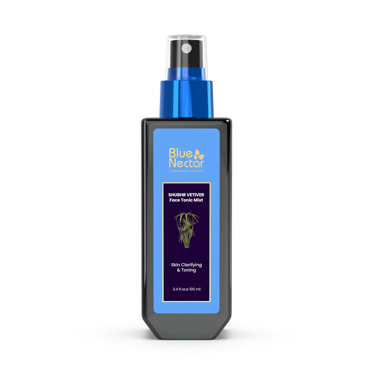 Blue Nectar Vetiver Cooling Water Facial Toner | Alcohol-Free | Chemical-Free & Preservative-Free (100ml)