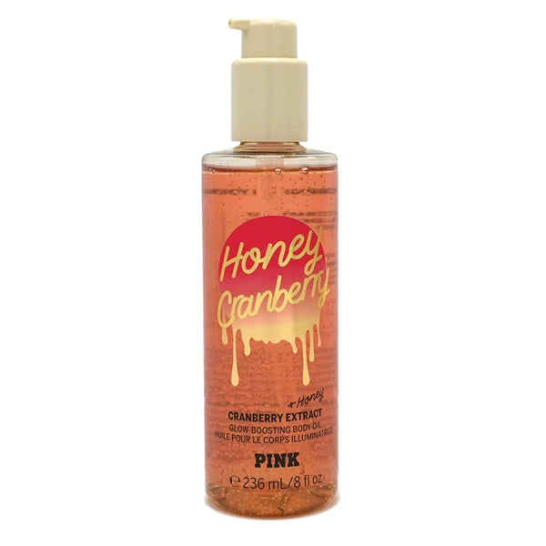 Victoria's Secret Pink Honey Cranberry Glow-Boosting Body Oil 8 Fl Oz