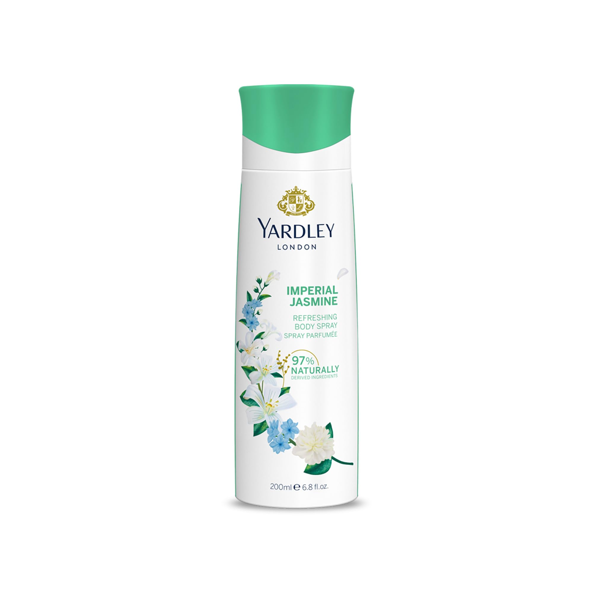 Yardley London Imperial Jasmine Body Spray For Women, Floral Scent With Jasmine And Orange Blossom Fragrance, 200 Ml