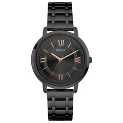 Guess Women's Black Dial Stainless Steel Band Watch - W0933L4, bracelet