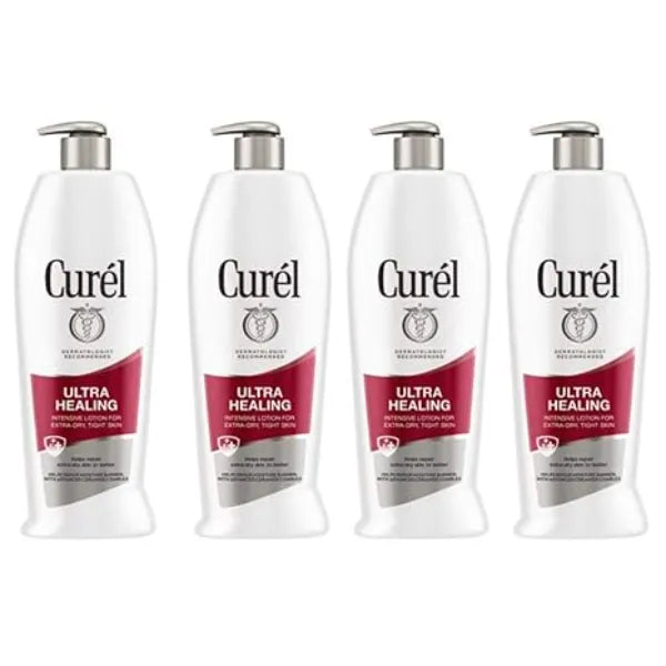 Curel Ultra Healing Intensive Lotion for Extra Dry, Tight Skin, 20 Ounces (Pack of 4)