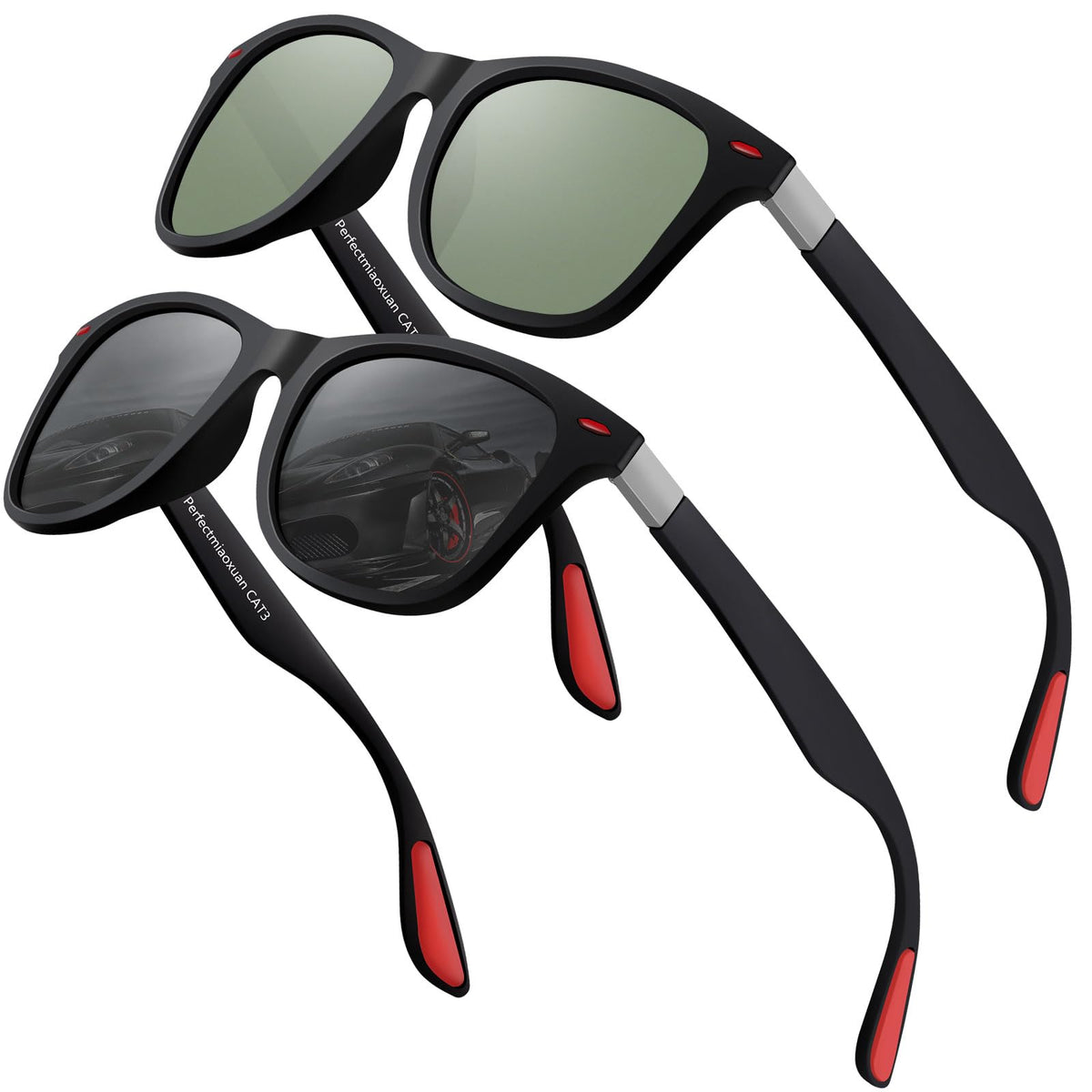 Polarized Sunglasses Mens Womens Cool Fishing Driving Hiking Ultralight Retro Wrap Around Travel sun glasses UV Protection