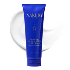 Nakery Beauty SkinRecovery Relax + Repair Body Balm, Magnesium Melatonin Sleep Lotion with Retinol + SepiLift, Firming Cream for Crepey Sagging Skin Overnight, Shea Butter, Lavender Chamomile - 250mL