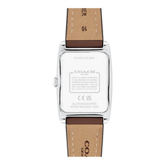 COACH WOMEN'S WHITE DIAL SADDLE CALFSKIN STRAP WATCH - 14504311