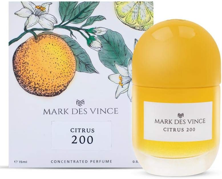 Mark Des Vince Citrus 200 Concentrated Perfume for Men Women Long Lasting Parfum Fragrance For Unisex, 15ml