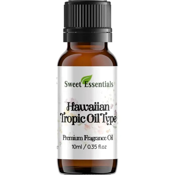 Sweet Essentials Hawaiian Tropics Oil Type, Premium Fragrance Oil, Aromatherapy, Diffuser, Crafts, Soap, Home Scents, Bath & Body, DIY Parfum & Much More. Versatile & LongLasting 10ml (0.35fl oz)