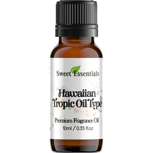 Sweet Essentials Hawaiian Tropics Oil Type, Premium Fragrance Oil, Aromatherapy, Diffuser, Crafts, Soap, Home Scents, Bath & Body, DIY Parfum & Much More. Versatile & LongLasting 10ml (0.35fl oz)