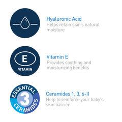 CeraVe Baby Wash & Shampoo | 2-in-1 Tear-Free Baby Wash for Baby Skin & Hair | Fragrance, Paraben, Dye, Phthalates & Sulfate Free for Baby Bath| Baby Soap with Vitamin E | 16 Ounce