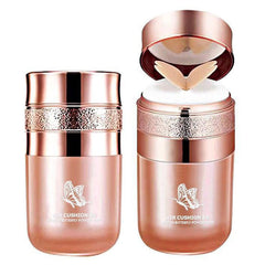 Butterfly Cushion BB Cream, Air Cushion CC Cream, Moisturizing Concealer Makeup Base Primer BB Liquid Foundation, Easy to use (Natural color)
