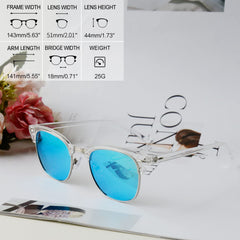 Joopin Polarized Semi Rimless Sunglasses Men Women, Classic Half Frame Sun Glasses UV Protection