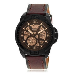 Fossil Men Analog Automatic Watch with Leather Strap ME3219