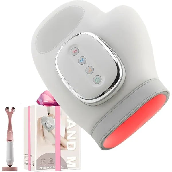 Stellamist Hand Massager with Heat and Compression, Cordless Hand Massager, Finger Massager, 3 Massage 4 Temperatures 5 Compression Models, Ideal Gift for Women, Men