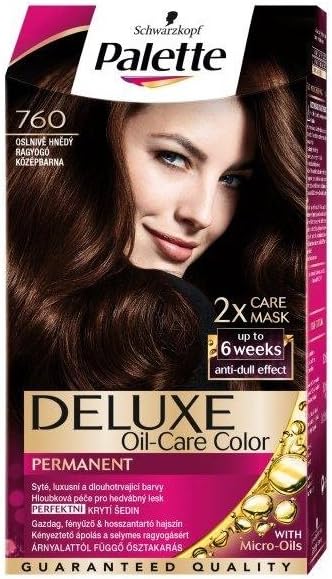 Palette Deluxe Permanent Hair Dye 760 Dazzling Brown - 180 g