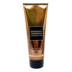 Bath & Body Works Hyaluronic Acid Body Cream For Men 8 Ounce (Mahogany Teakwood)