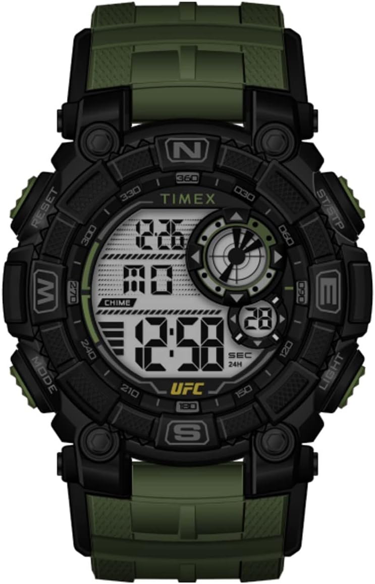 Timex Men's Digital Watch with a Plastic Strap UFC Redemption - Green