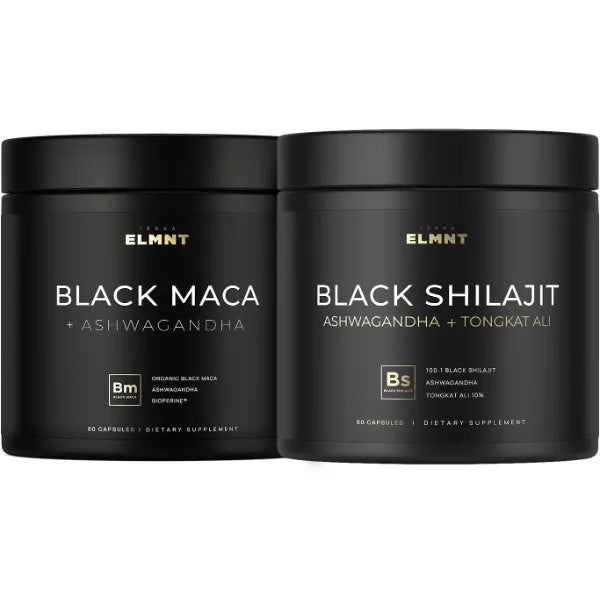 TERRA ELMNT Black Shilajit and Black Maca for Men Bundle