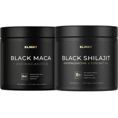 TERRA ELMNT Black Shilajit and Black Maca for Men Bundle