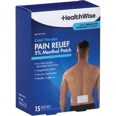 HealthWise 5% Menthol Cold Therapy Pain Relief Patch, 15 Count