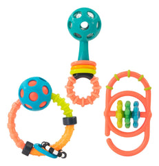 Sassy My First Rattles Newborn Gift Set, Multicoloure, 3 Piece Set