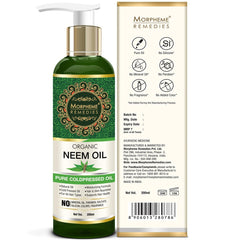 Morpheme Remedies Pure Organic Neem Oil (Cold Pressed & Undiluted), 200ml