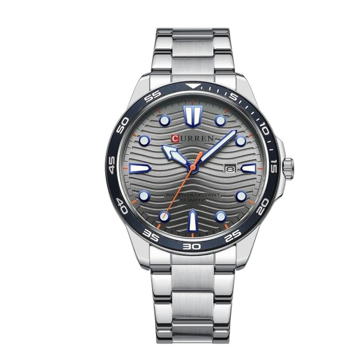 CURREN 8426 Men Watch Top Brand Stainless Steel Quartz Wrist watches Casual Business Waterproof - SILVER GRAY