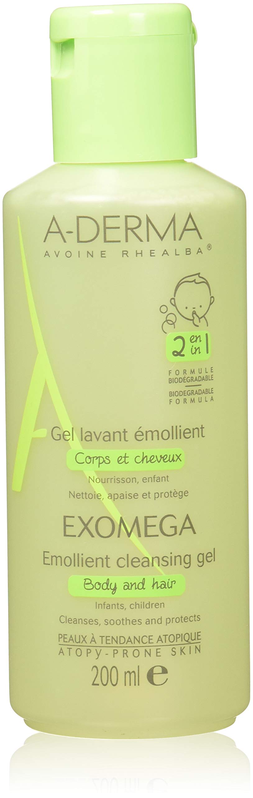A-Derma Exomega Control Emollient Cleansing Gel Body And Hair - 200ml