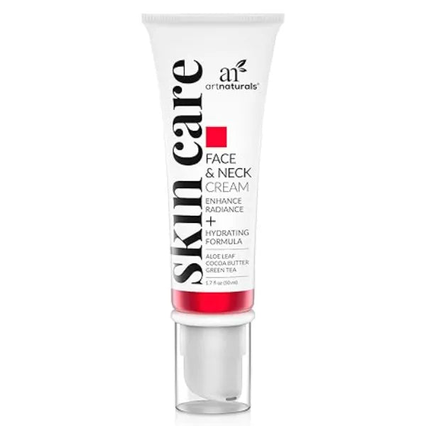 Artnaturals Face & Neck Firming Cream Anti Aging Moisturizer for Neck & Décolleté For Tightening & Lifting Sagging Skin Antiwrinkle, Reduces Fine Lines w/Vitamin C & Hylauronic Acid 1.7 Fl