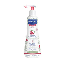 Mustela Baby Soothing Cleansing Gel - Fragrance-Free Hair & Body Wash for Very Sensitive Skin - with Natural Avocado Perseose & Schizandra Berry - 300ML