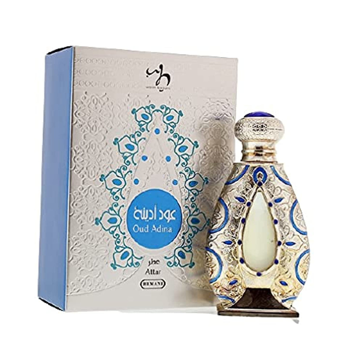 Hemani Oud Adina Attar 20ml, Unique & Elegant Fragrances Everyday Fresh & Soft Oriental Fragrance Non-Alcoholic,Royal Bottle