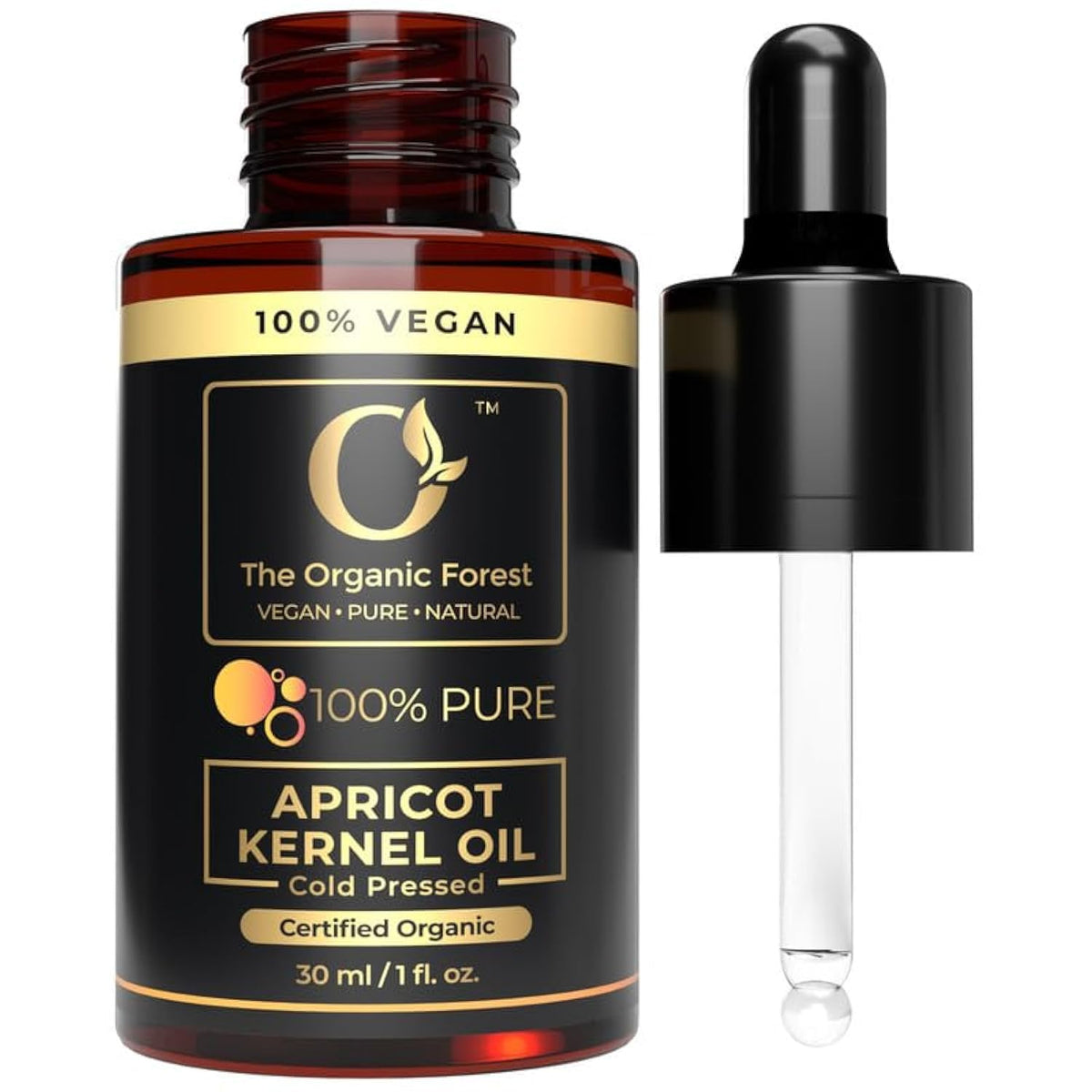 organic forest Apricot Kernel Oil | Moisturizer for Oily Skin | Cold Pressed Apricot Skin Therapy Oil & Massage |