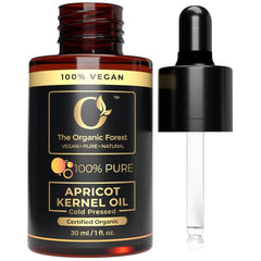 organic forest Apricot Kernel Oil | Moisturizer for Oily Skin | Cold Pressed Apricot Skin Therapy Oil & Massage |