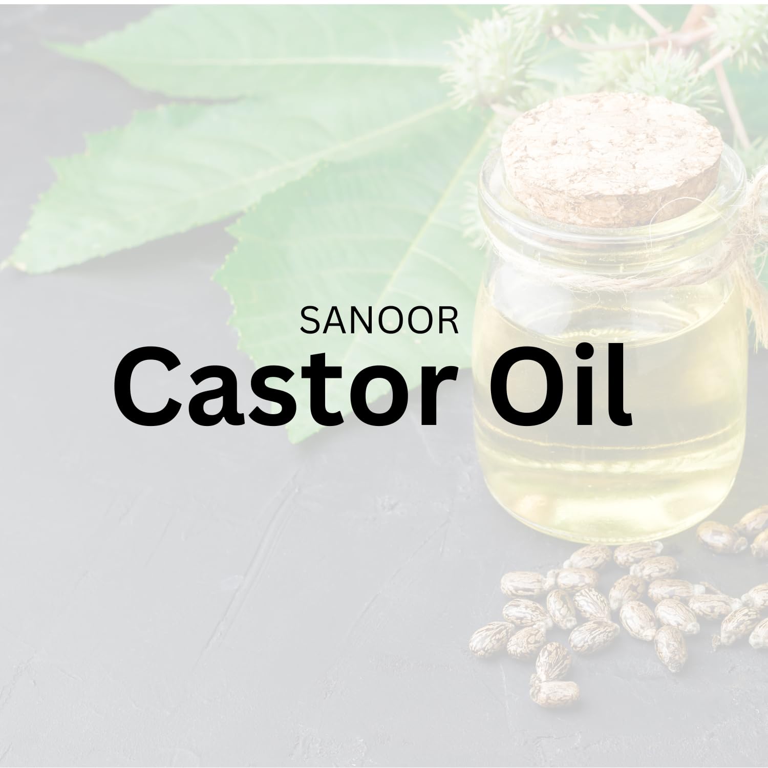 SANOOR Jamaican Glow Castor Elixir Oil | 100% Pure (2.02oz)| Infused with Nutrients Pure Hair Butter | Cold-pressed | FDA APPROVED | 60ml
