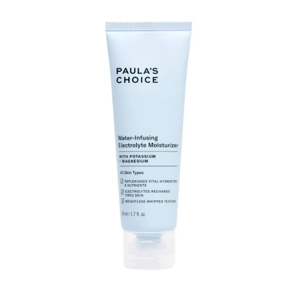 Paula's Choice Water-Infusing Electrolyte Face Moisturizer, Lightweight Deep Hydration for All Skin Types Including Dry and Acne-Prone Skin, 1.7 Ounces