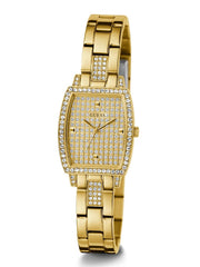 GUESS Women's 25mm Watch - Gold Tone Bracelet Champagne Dial Gold Tone Case