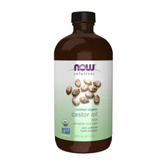 NOW Foods Solutions, Organic Castor Oil, 100% Pure Versatile Skin Care, Multi-Purpose Skin Softener, 16-Ounce