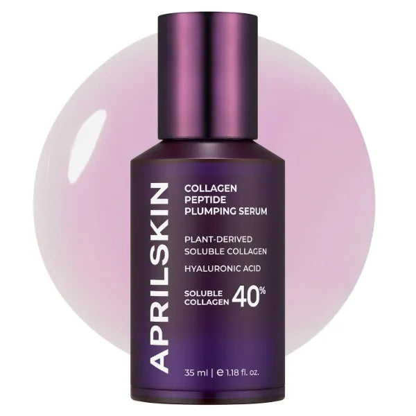 APRILSKIN 40% Collagen Peptide Plumping Serum, Vegan, Cruelty-Free, Keeps radiant and firmer-looking with Triple Peptide Complex For fine lines, wrinkles & sensitized skin