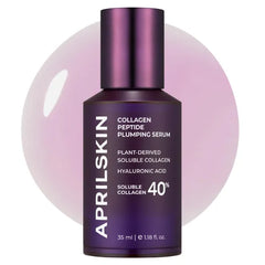 APRILSKIN 40% Collagen Peptide Plumping Serum, Vegan, Cruelty-Free, Keeps radiant and firmer-looking with Triple Peptide Complex For fine lines, wrinkles & sensitized skin