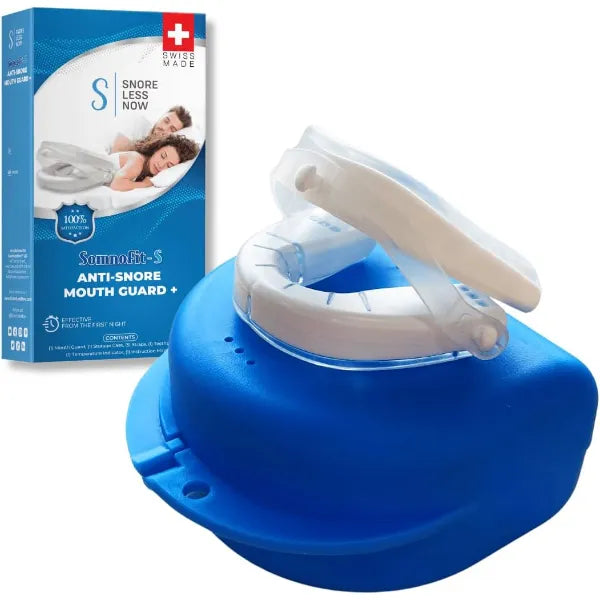 SnoreLessNow Somnofit-S Anti-Snore Mouth Guard | Made in Switzerland | FDA Cleared | Most Comfortable Anti Snoring Mouthpiece | Sleep Tight Mouth Guard | Adjustable Snoring Solution for Men & Women