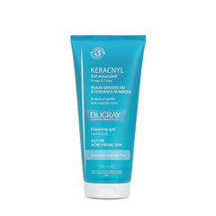 Ducray Keracnyl Foaming Gel - Cleansing for Oily Or Acne - Prone Skin - Soap - Free, Non Comedogenic - 200ml Pump Bottle