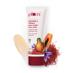 Plum Saffron & Papaya Glow Bright Face Wash With Vitamin B5 Non-Drying, Gel-Based, Sulphate-Free Face Wash | For All Skin Types (Clear) (100 ml)