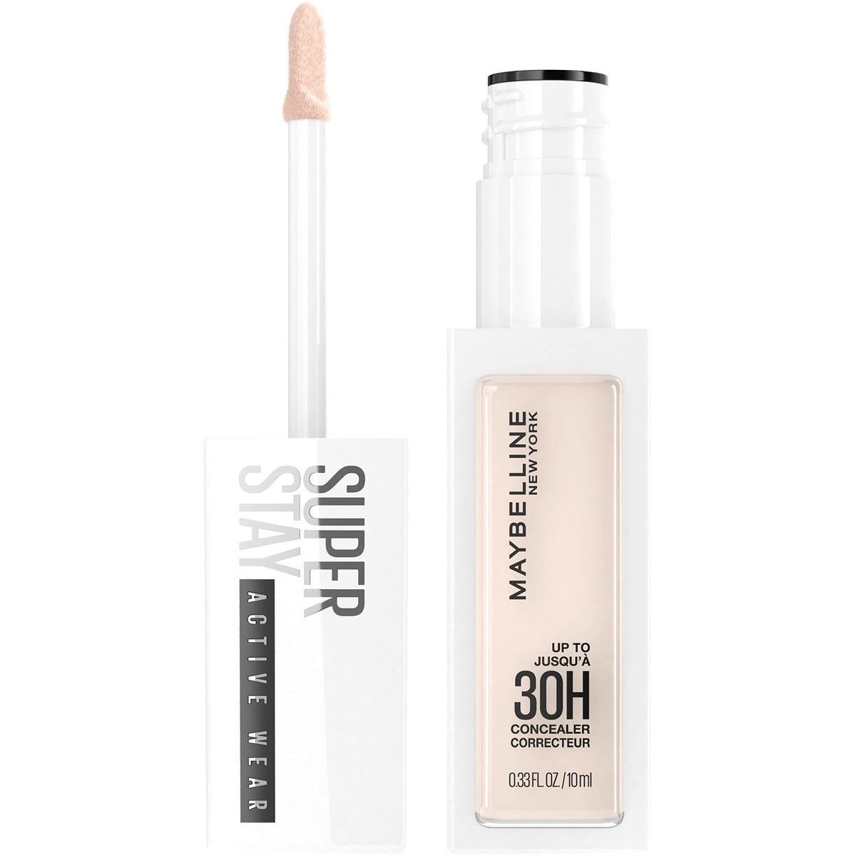 Maybelline Super Stay Liquid Concealer Makeup, Full Coverage Concealer, Up to 30 Hour Wear, Transfer Resistant, Natural Matte Finish, Oil-free, Available in 16 Shades, 01, 0.33 fl oz