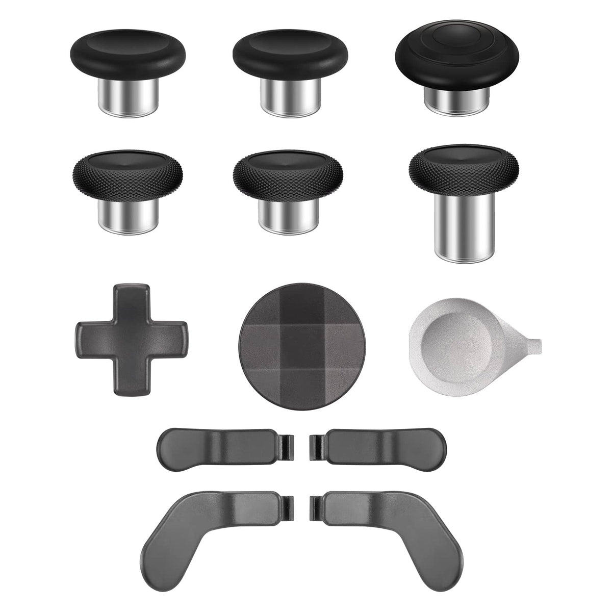 KOOWOD Accessories for Xbox Elite Controller Series 2-13 in 1 Replacement Paddles Thumbsticks Joystick Analog Sticks Parts Repair Kit Component Set with 2 D-Pads, 1 Tool