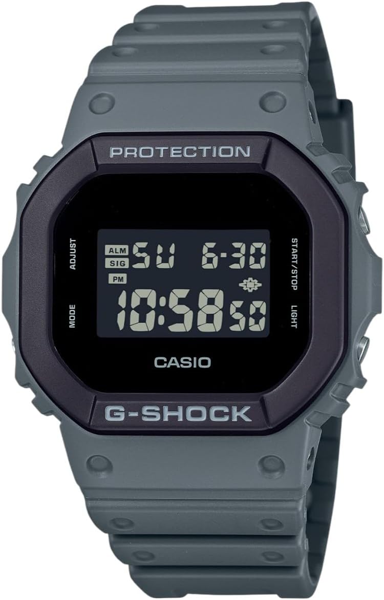 Casio DW5610UU-8 Men's Classic Urban Utility Gray Resin Band Alarm Chronograph G Shock Watch