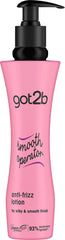 Got2B Anti Frizz Hair Lotion Smooth Operator, Vegan, Up To 230 Degree Heat Protection, Frizz Control, For Smooth Silky Hair, 200ml