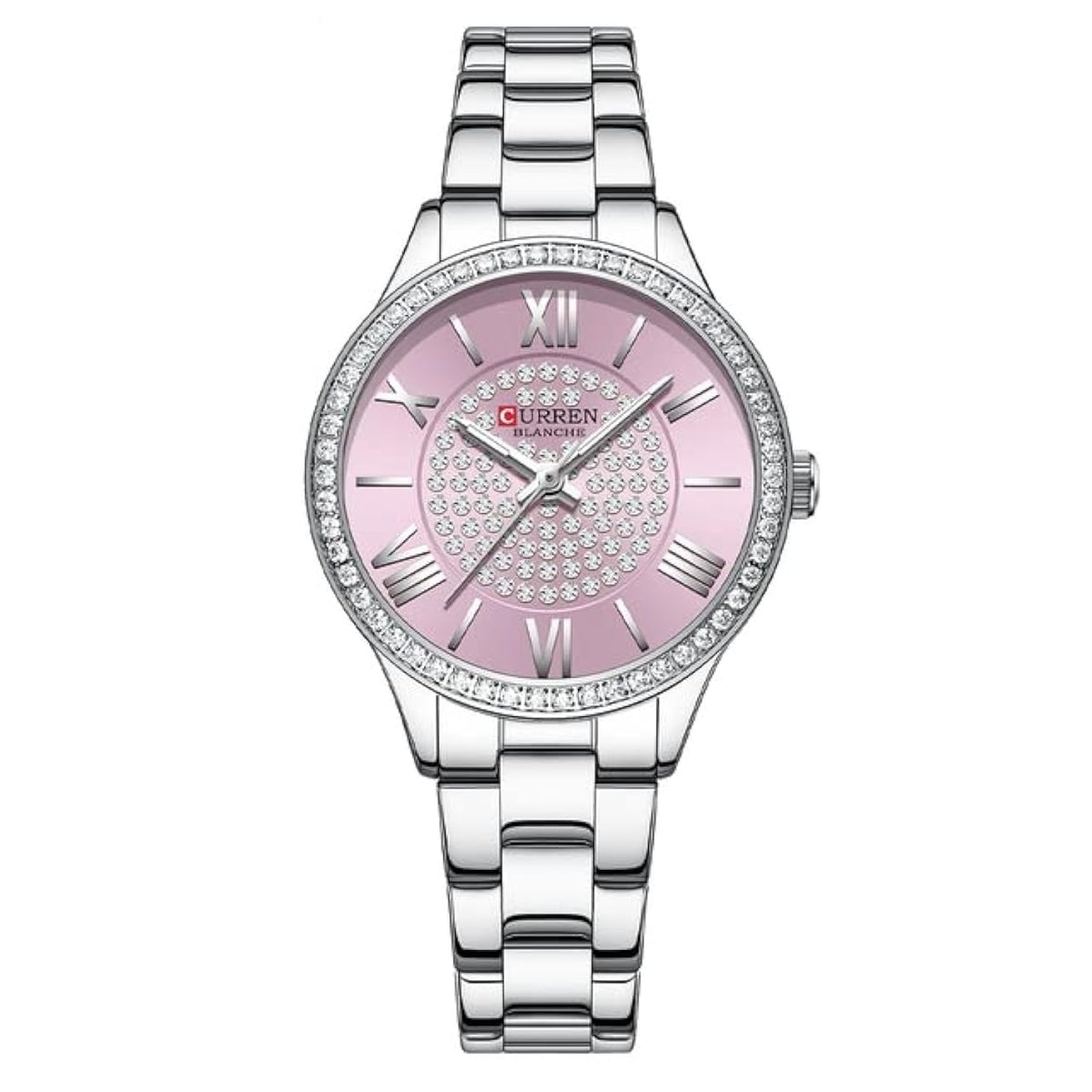 Curren 9084 Fashion Casual Luxury Quartz Women's Watches Waterproof Automatic Watches Original Design Elelgant Lover's Gift Diamond Gold Women's Watch - Silver