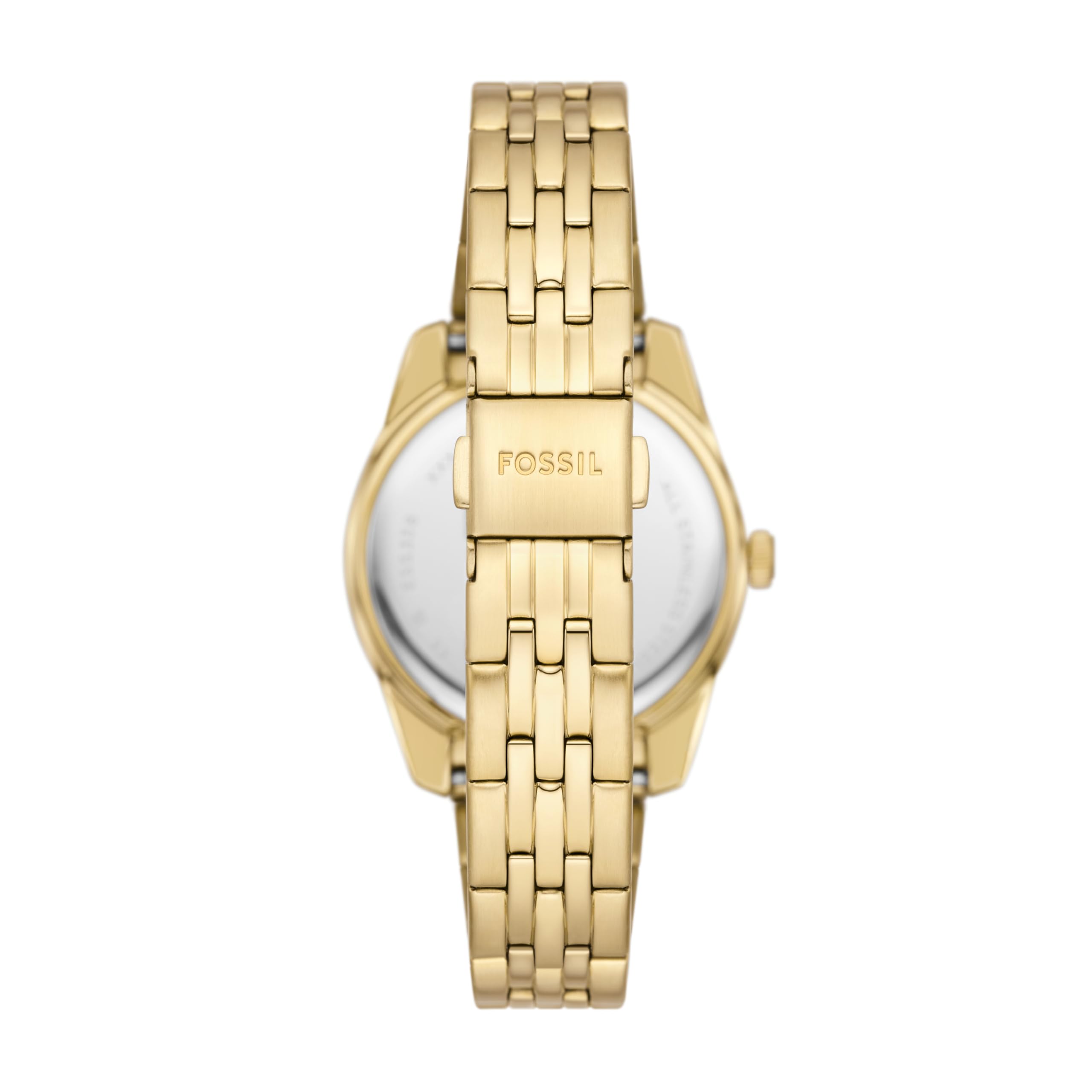 Fossil Women's Scarlette Mini Quartz Stainless Steel Three-Hand Watch, Color: Gold/Gold (Model: ES5338)