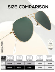 Kaliyadi Classic Aviator Sunglasses for Men Women Driving Sun glasses Polarized Lens UV Blocking