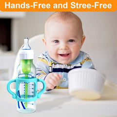 AtRyx Baby Silicone Bottle Handles, 4 Pack Soft Silicone Bottle Handles Baby Bottle Holder for Baby Self Feeding Curved Lightweight Handle Easy for Baby's Small Hands to Grasp Suitable for Bottle