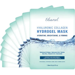 Ebanel 10 Pack Hydrogel Collagen Face Mask with Hyaluronic Acid, Vitamin C, Peptide, Aloe, Instant Brightening Hydrating Face Masks Skincare Korean Sheet Mask, Skin Firming, Lifting Anti Aging Masks