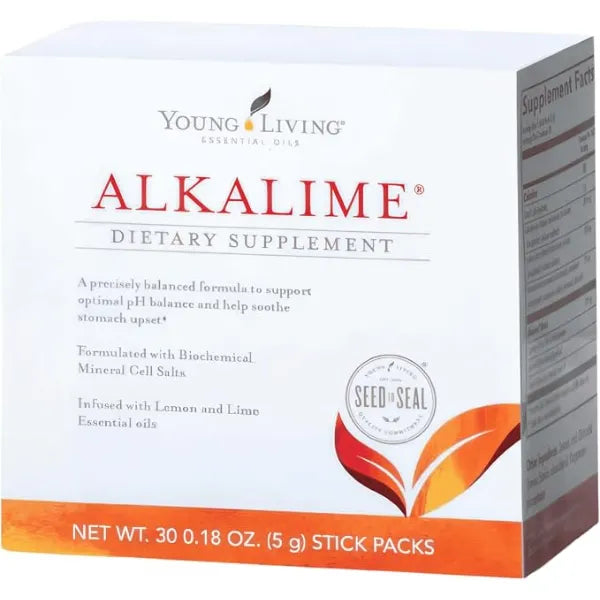 Young Living AlkaLime Stick Packs 30 ct Vitamin & Mineral Supplement Digestive Wellness Gentle on The Stomach Infused with Calcium, Potassium, & Sodium